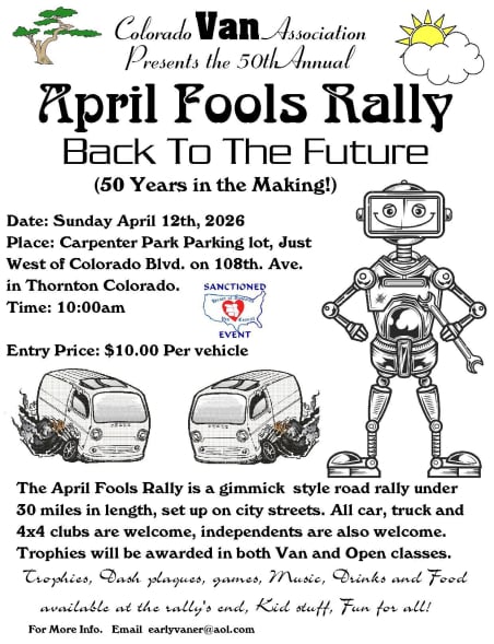 50th Annual April Fools Rally by Colorado Van Association