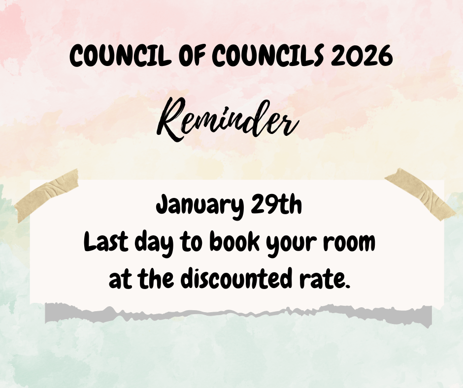 Reminder - the deadline is January 29th to get the discounted room rate!